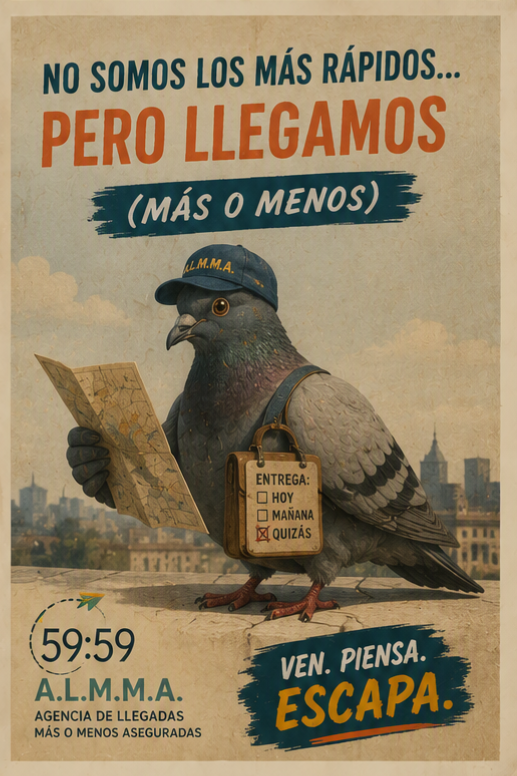 Cartel de la agencia ALMMA 59:59
